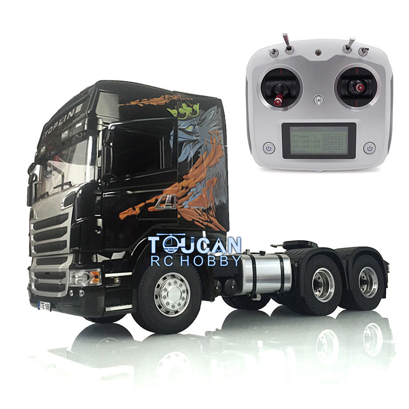 1/14 LESU 6x4 RC Truck Assembled Metal Chassis with Painted Cabin - Complete Set Includes Motor, ESC, Servo, Lights, Sound & Radio System - Perfect for Off-Road RC Enthusiasts & Scale Model Collectors