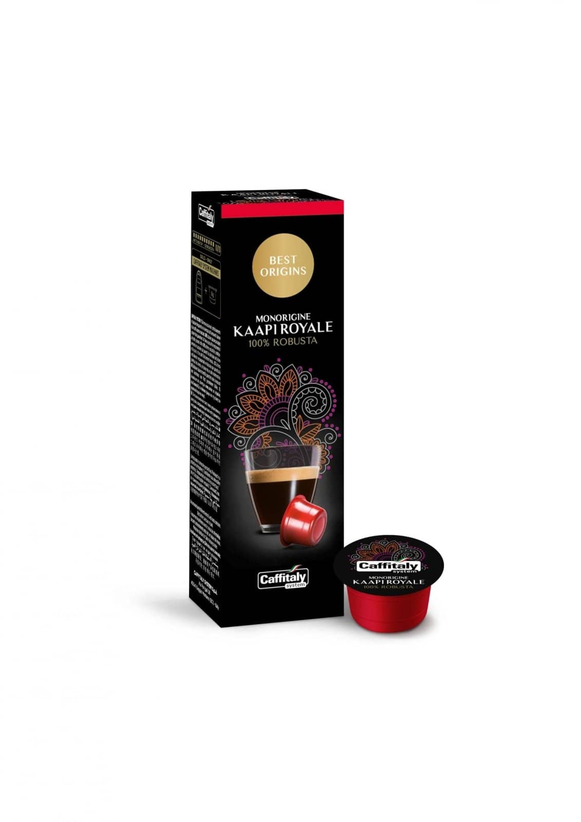 Caffitaly Capsule Kaapi Royale India - Premium Coffee Pods (10 Count) for Espresso Machines - Perfect for Home & Office Use
