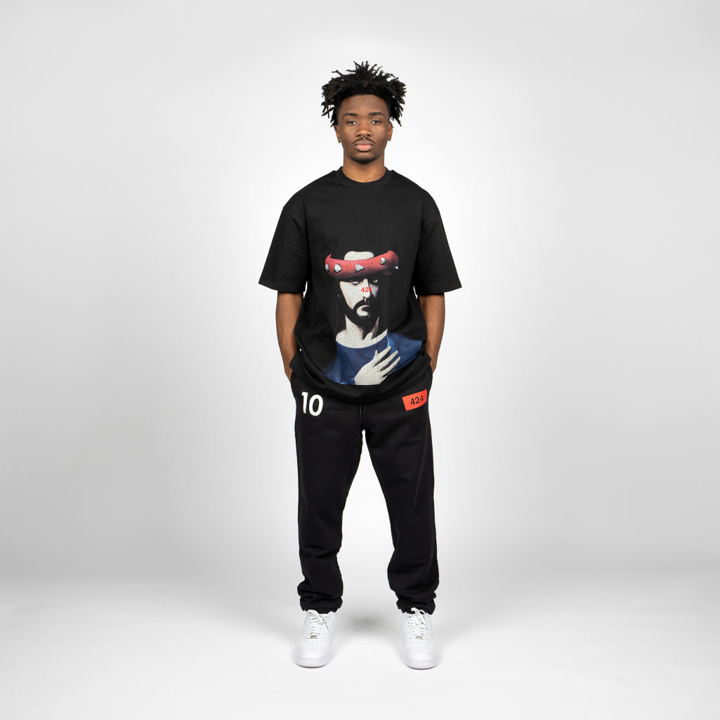 424 Over Tee Black - Stylish Oversized T-Shirt for Men & Women | Perfect for Casual Wear, Street Fashion & Everyday Outfits