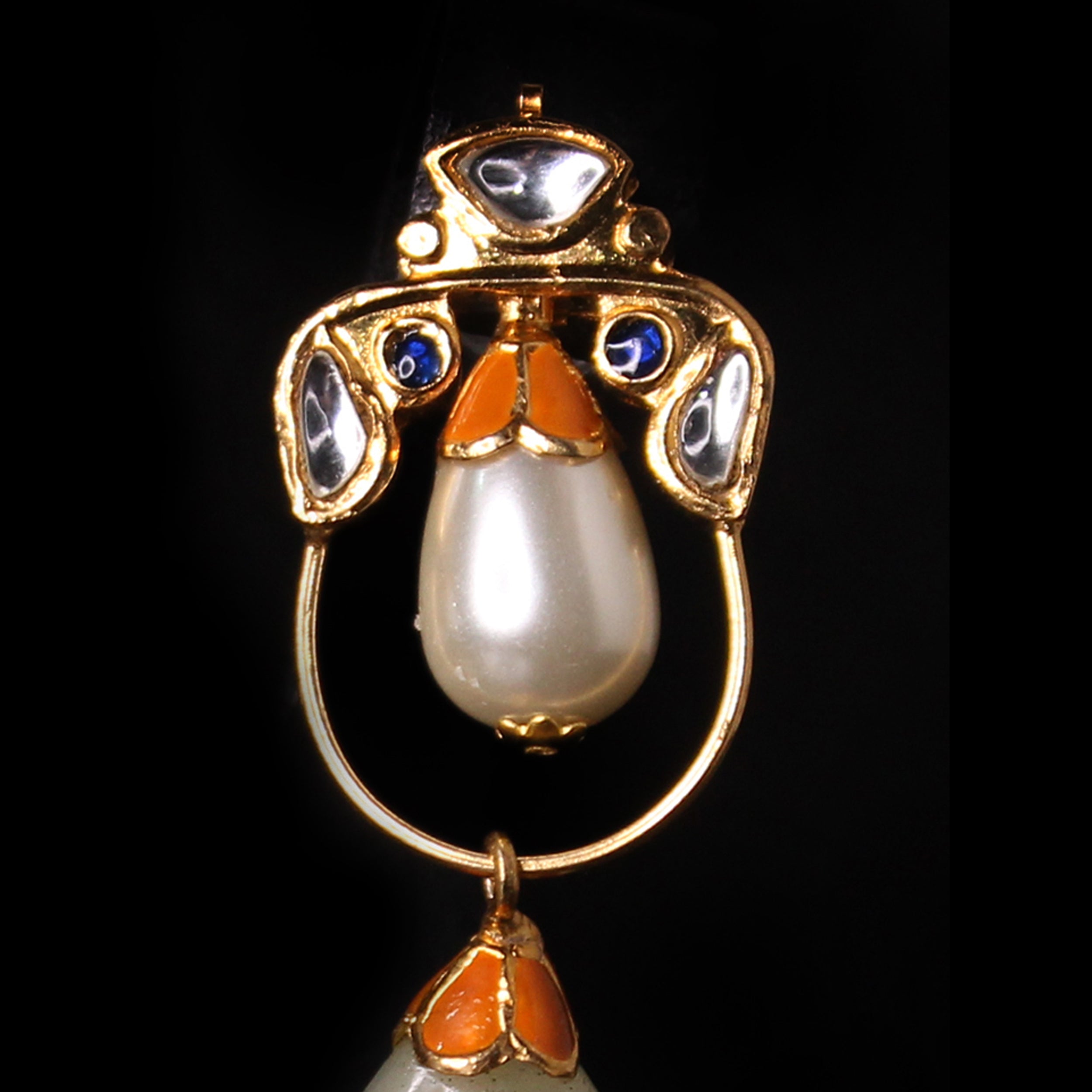 Lime Green Onyx Pearl Kundan Earrings for Women - Elegant Boho Jewelry for Parties, Weddings & Special Occasions