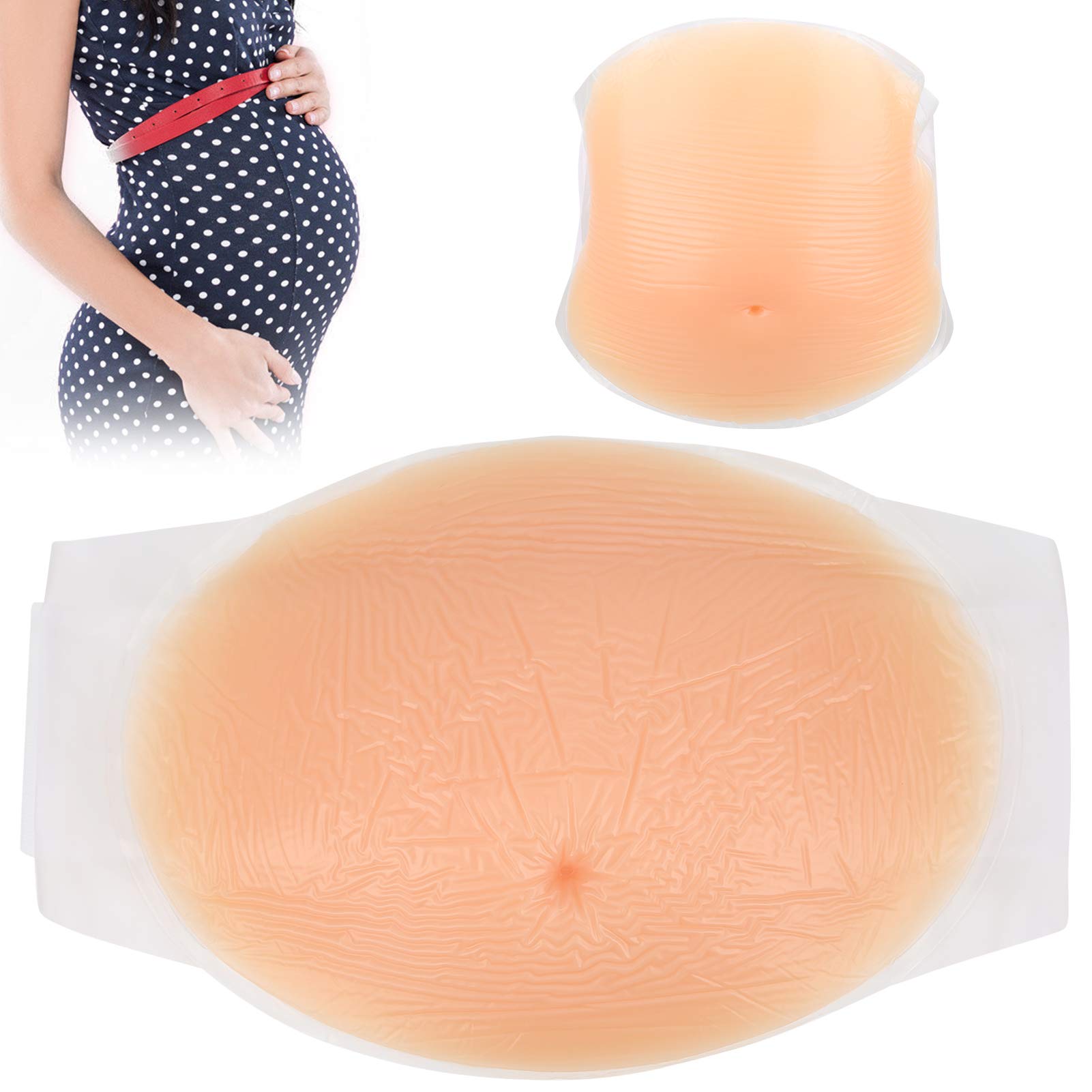 Zerodis Realistic Fake Pregnancy Belly - Soft Silicone Maternity Belly Bump with Adjustable Straps for Photography, Acting, Cosplay & Halloween Costumes (2-4 Months Size) - Perfect for Movie Props, Gender Reveals & Prank Gifts