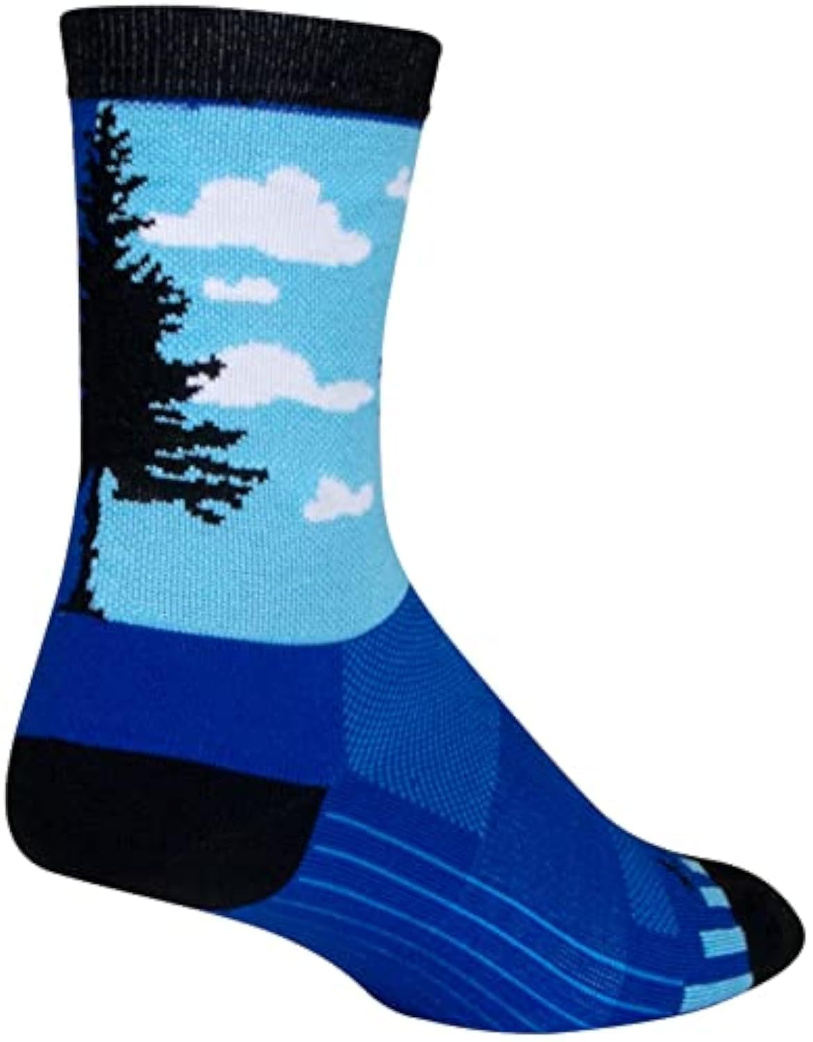 SockGuy Crew 6 Inch Night & Day Cycling Running Socks for Men & Women - Moisture Wicking, Breathable Athletic Socks (Large/X-Large) - Perfect for Cycling, Running, Hiking & Gym Workouts