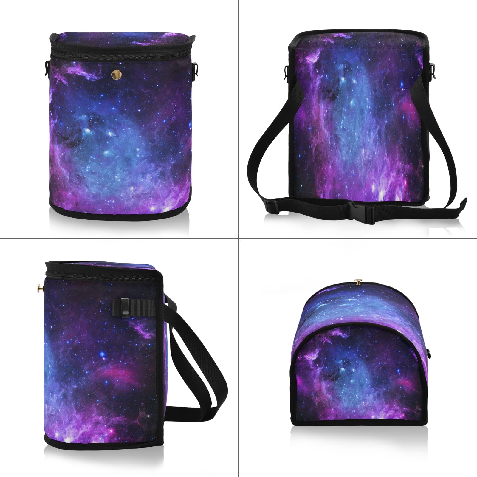 Senya Leak-Proof Car Trash Can - Hanging Car Garbage Bin with Galaxy Nebula Space Design, Interior Car Organizer Accessory for Sedans, SUVs & Road Trips