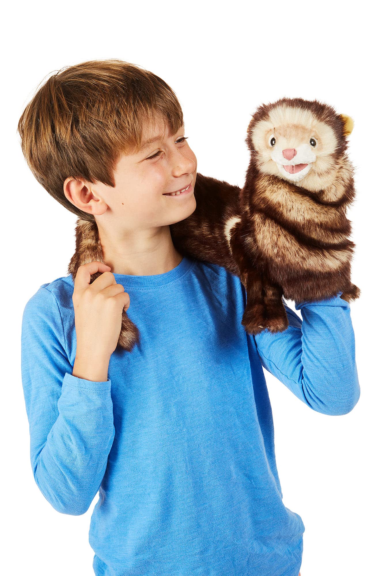 Folkmanis Ferret Hand Puppet - Realistic Stuffed Animal Toy for Kids & Adults - Perfect for Storytelling, Education, and Playtime Fun
