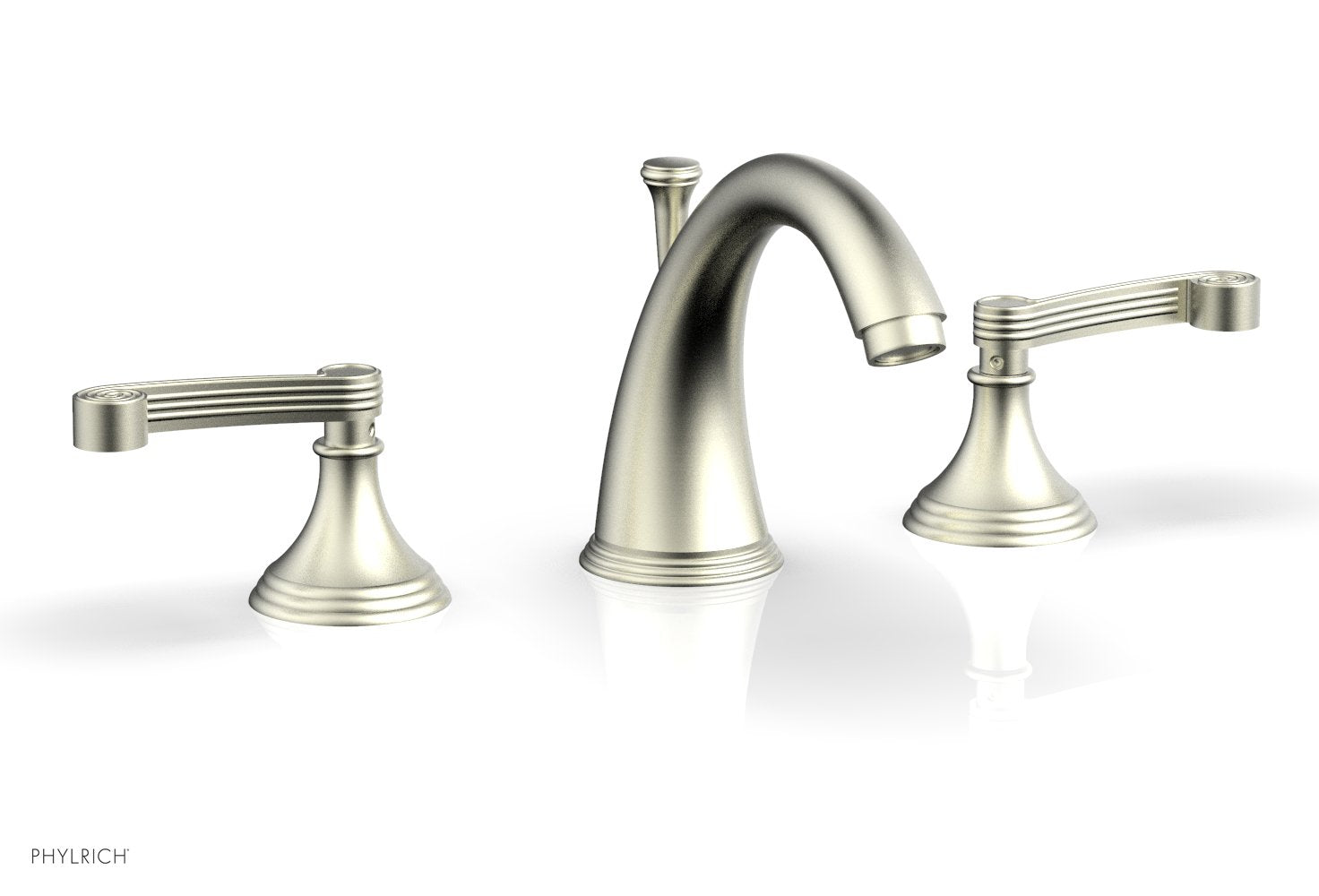 3-Hole Widespread Bathroom Faucet - D206 Brushed Nickel Finish for Sink Vanity, Perfect for Modern Home & Hotel Renovation