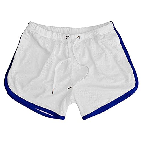 JJSPP Men's Athletic Gym Shorts - Elastic Waistband with Zipper Pockets - Soft Cotton Blend Running Shorts for Workout & Training - XXL (Color: E) - Perfect for Gym, Jogging, Basketball & Casual Wear