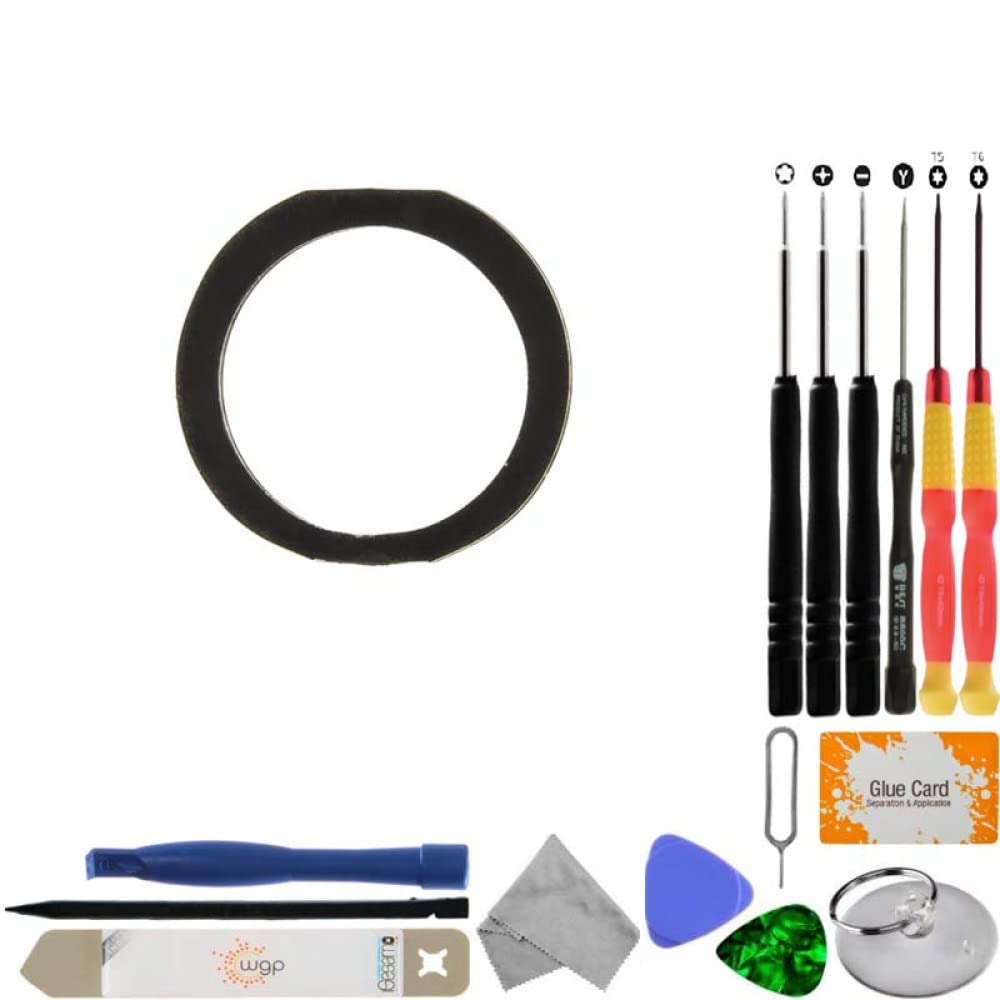 Original Home Button Spacer Ring for Apple iPad Mini 3, Air 2 & Pro 9.7 (Black) with Tool Kit - Replacement Part for Home Button Repair - Perfect for DIY Fixes & Screen Replacements