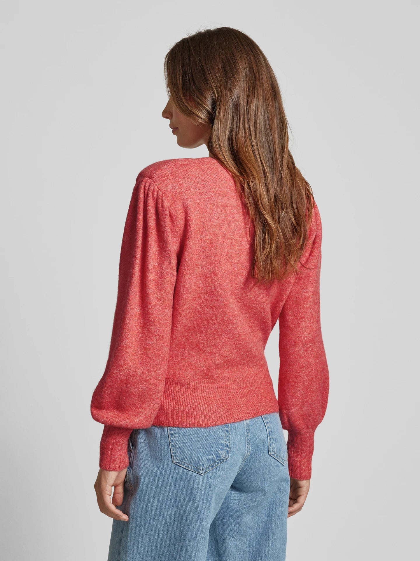Helen Wrap Jumper Sweater for Women - Soft Knit Cardigan (Cranberry Red) - Perfect for Fall Layering, Office Wear & Cozy Evenings