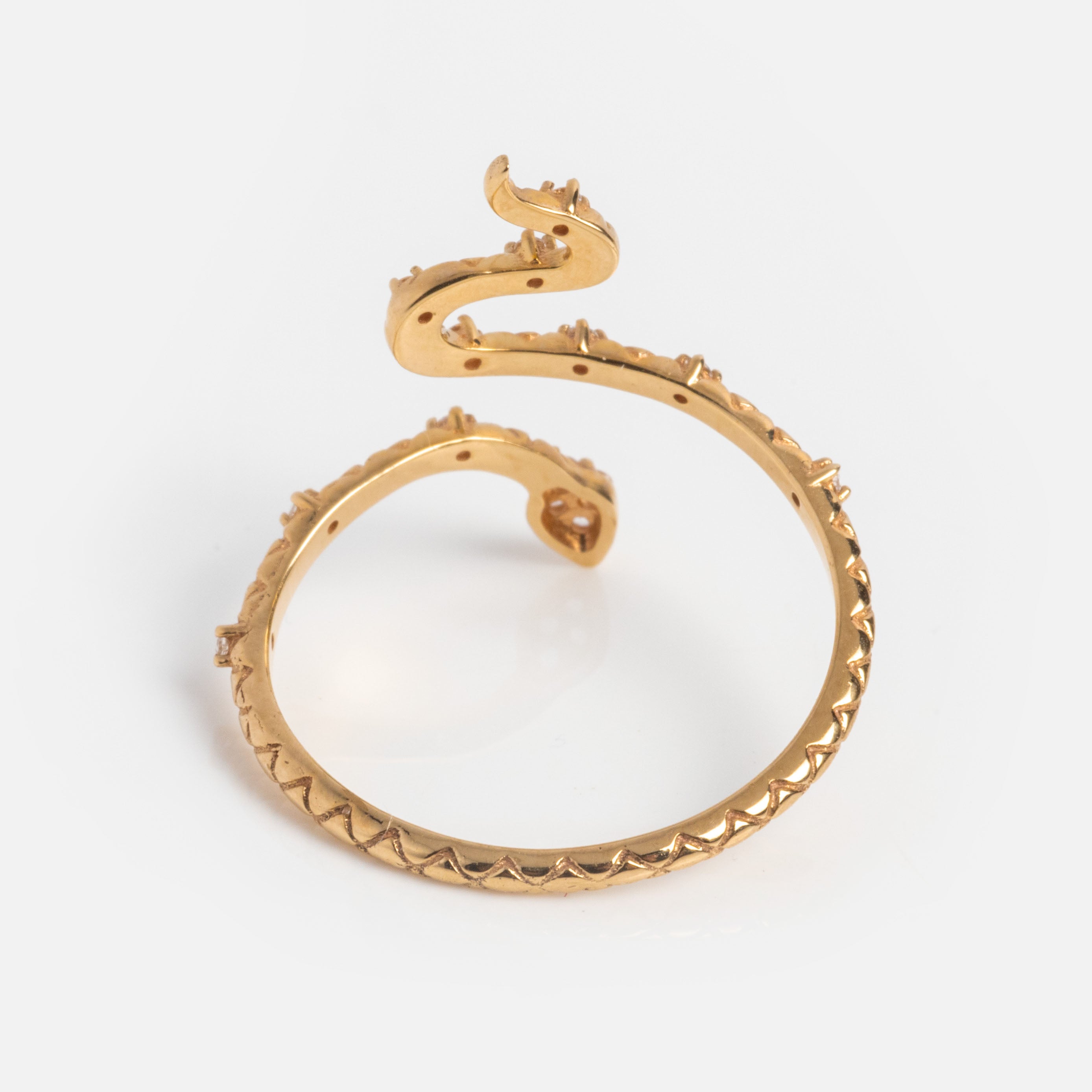 Solid Gold Wrapped Snake Ring for Wisdom & Protection - Elegant Jewelry Gift for Women, Spiritual Serpent Ring for Meditation & Yoga Accessories