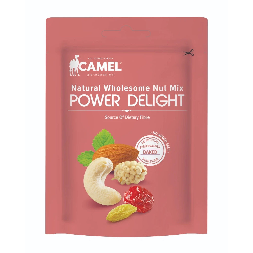 Camel Natural Wholesome Nut Mix - 10 Pack x 25g | Power Bounce, Power Revive, Power Delight | Healthy Snack for Hiking, Office & Gym