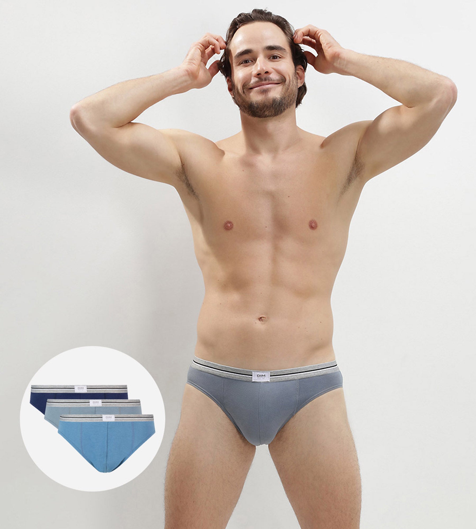 3 Pack Stretch Denim Blue Gray Cotton Underwear for Men - Ultra Durable & Comfortable for Daily Wear, Workout, and Travel