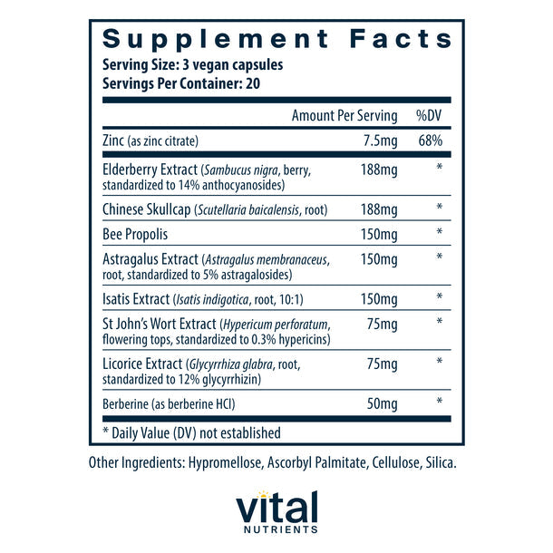 Vital Nutrients ViraCon - Immune Support Supplement with Echinacea & Vitamin C - Boost Immunity for Cold & Flu Season | Daily Wellness & Travel Health Aid