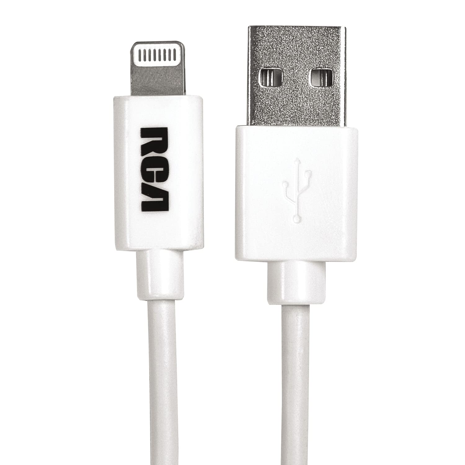 RCA AH754A 4ft Lightning to USB-C Cable - Fast Charging & Data Sync for iPhone, iPad - Durable & Tangle-Free for Home, Office, Travel