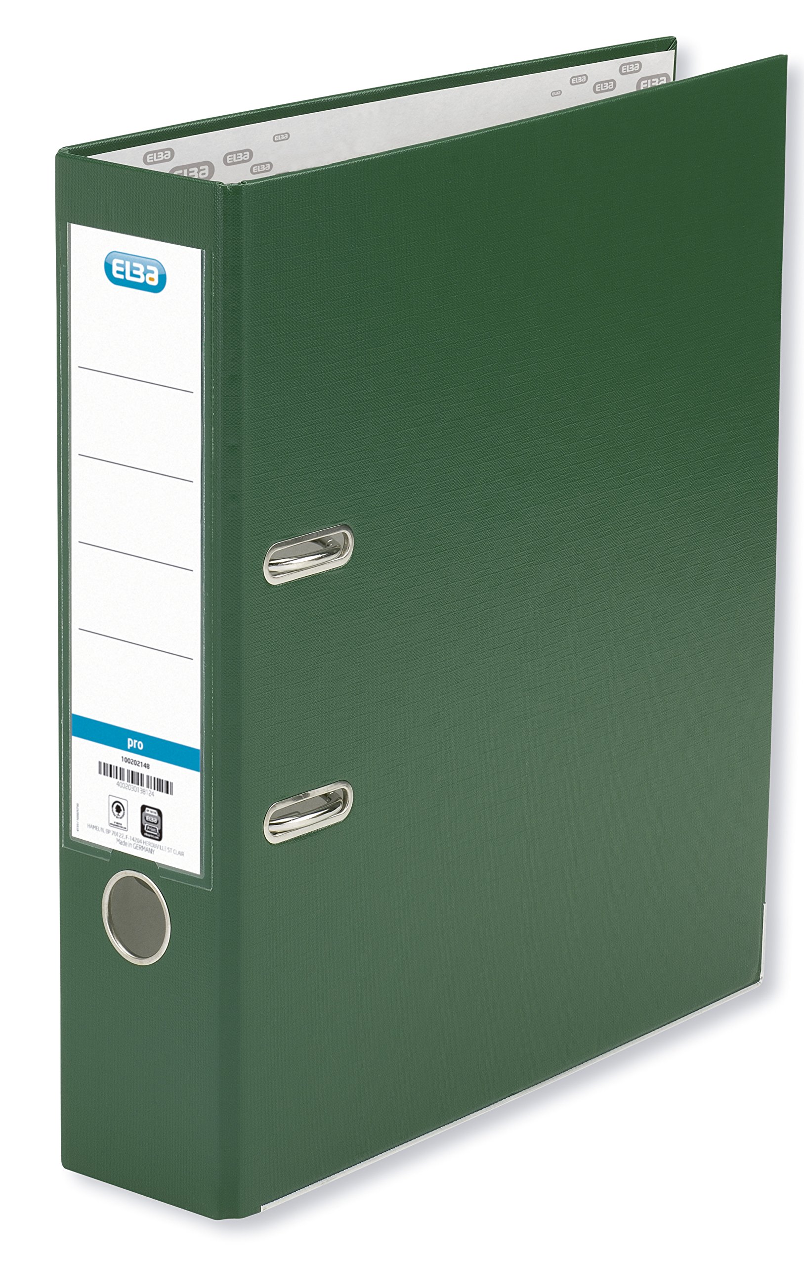 Elba 754320 - 80mm Green Arch Folder Spin - Durable File Organizer for Office, School & Home Use - Perfect for Documents, Papers & Reports