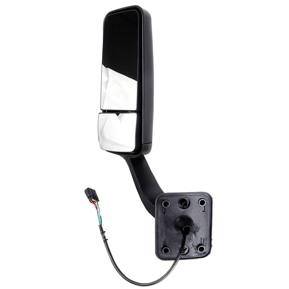 SCITOO Power Heated Towing Mirror - Left Driver Side Black Exterior Mirror for Freightliner Cascadia 2008-2016 (OEM A2261257005) | Durable Truck Rear View Mirror for Safe Towing & Highway Driving