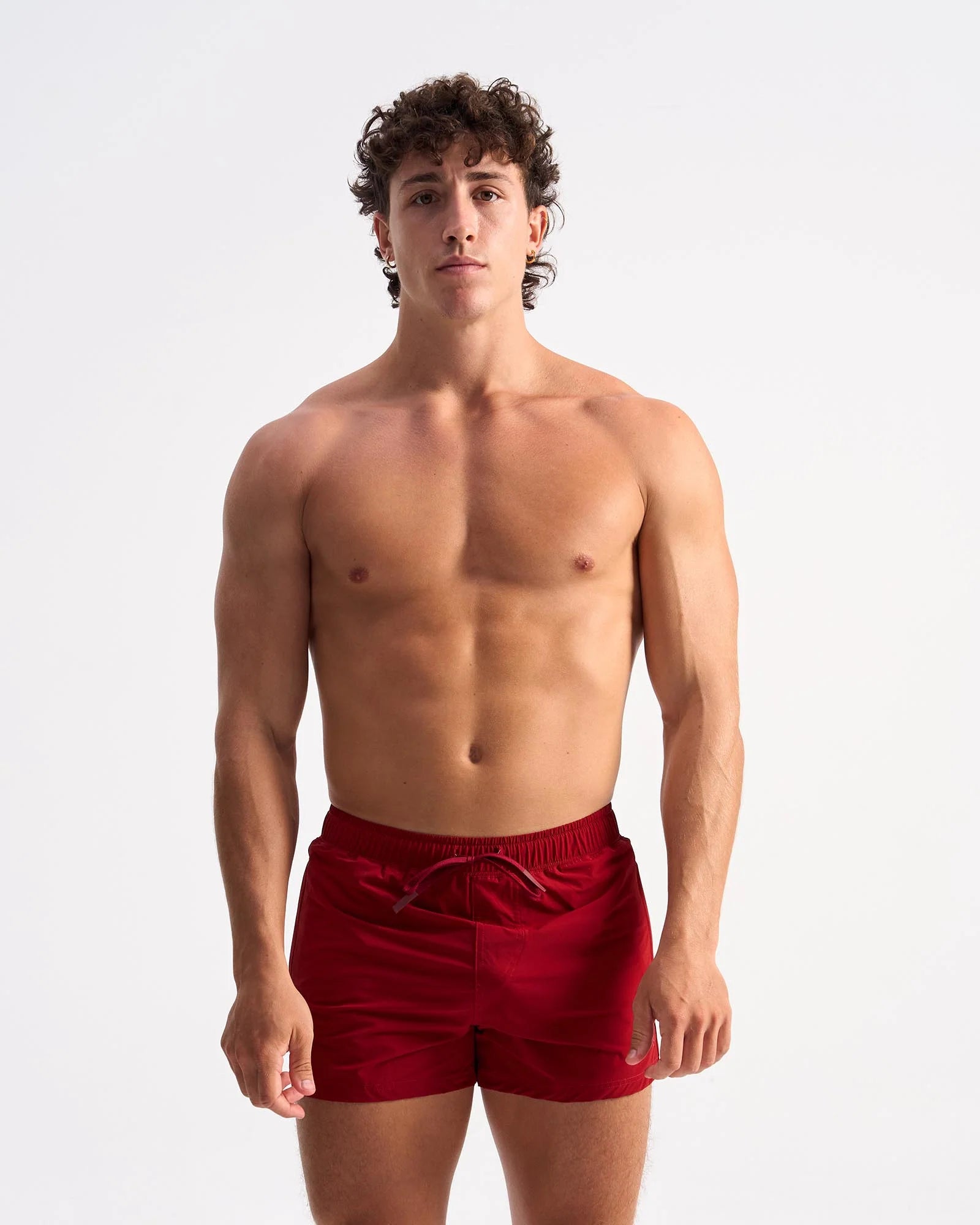 Teamm8 Bolt 3 Shorts - Men's Athletic Running Shorts with Pockets, Breathable Quick-Dry Fabric (Red) - Perfect for Gym Workouts, Jogging & Outdoor Sports