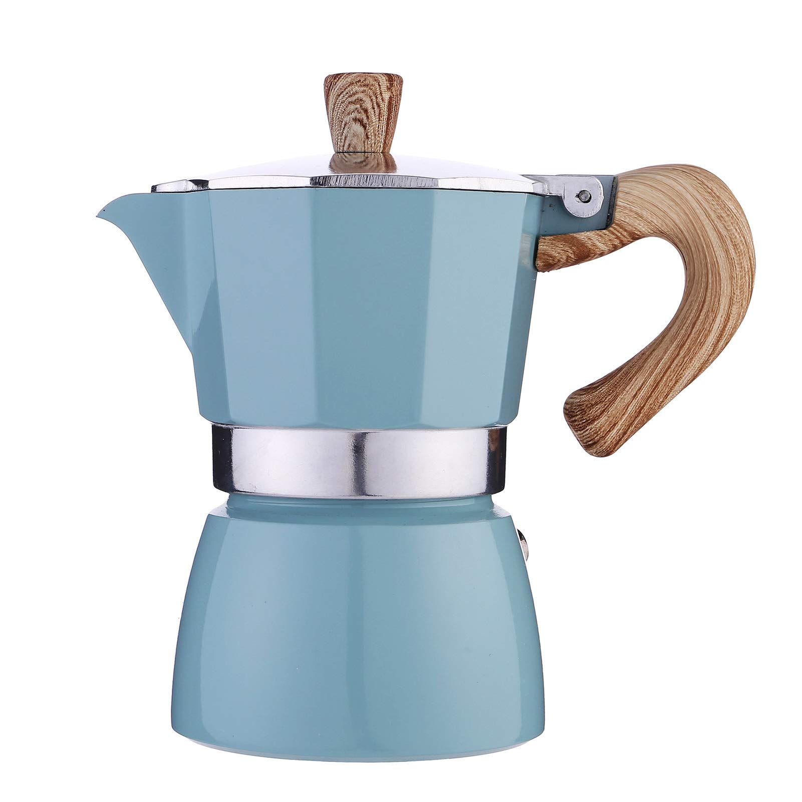 ZTGD 3-Cup Stovetop Espresso Maker - Stainless Steel Moka Pot Coffee Brewer with Octagonal Design | Perfect for Home, Office & Camping Coffee Brewing | Classic Italian Style Espresso Maker