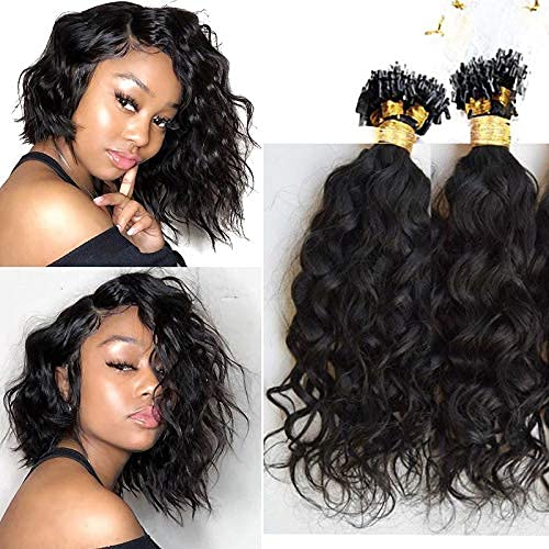 Brazilian Human Hair Extensions 22 Inch - 100pcs Natural Curly Micro Loop Ring Hair (1g/pcs) for Styling & Volume - Perfect for Daily Wear, Parties & Special Occasions