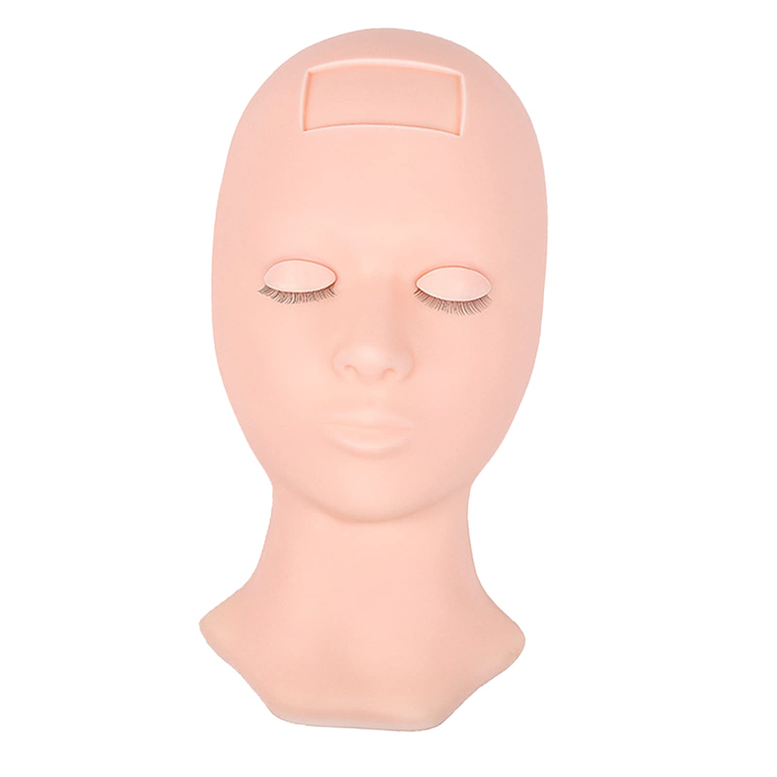 Fityle False Eyelash Extension Practice Head - Silicone Mannequin Head for Makeup Training & Lash Grafting Practice - Perfect for Beauty Students & Salon Professionals