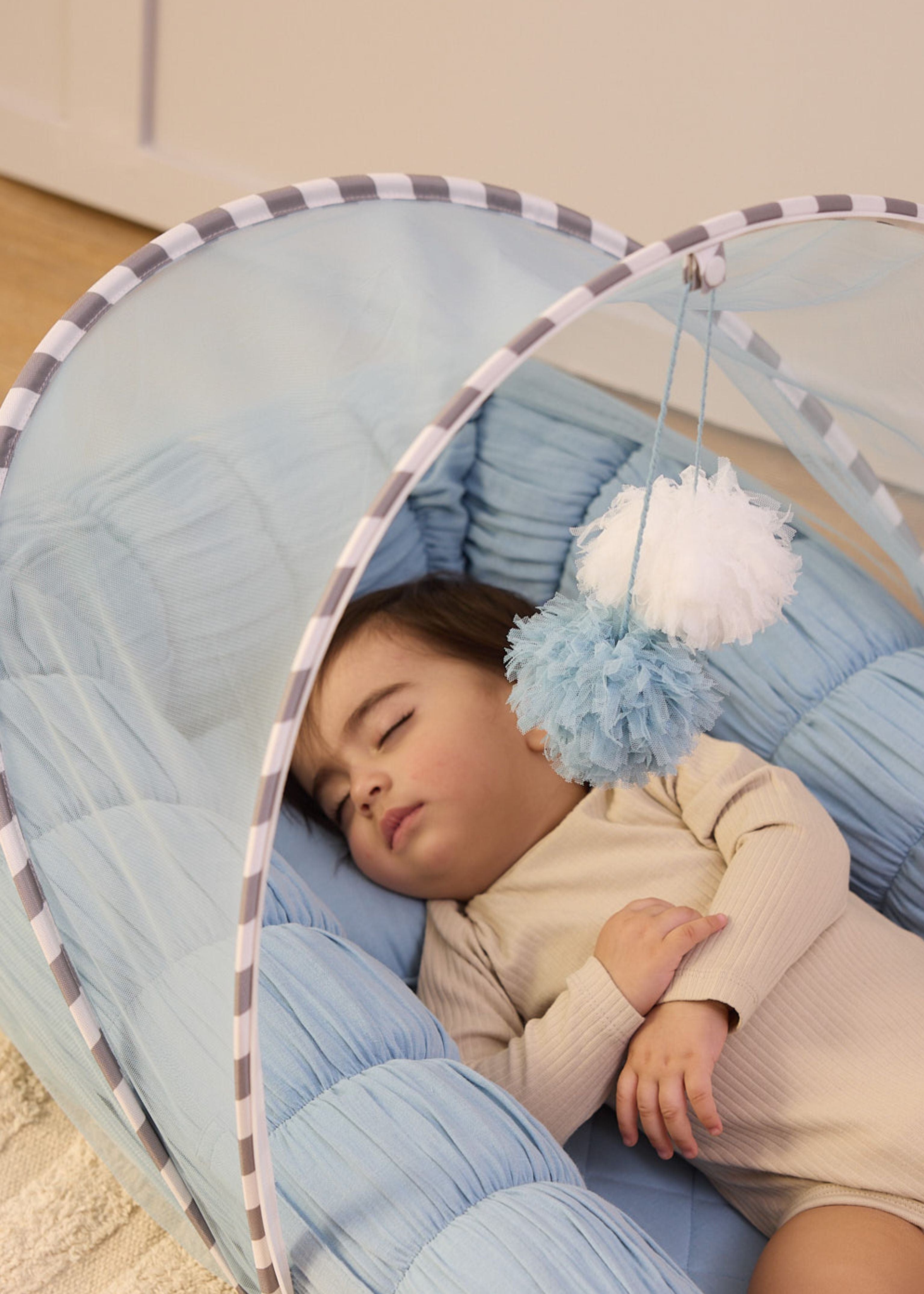 The Sleep Cloud Nest - Ultra Soft Memory Foam Pillow for Side, Back & Stomach Sleepers | Blue | Perfect for Home, Travel & Office Use