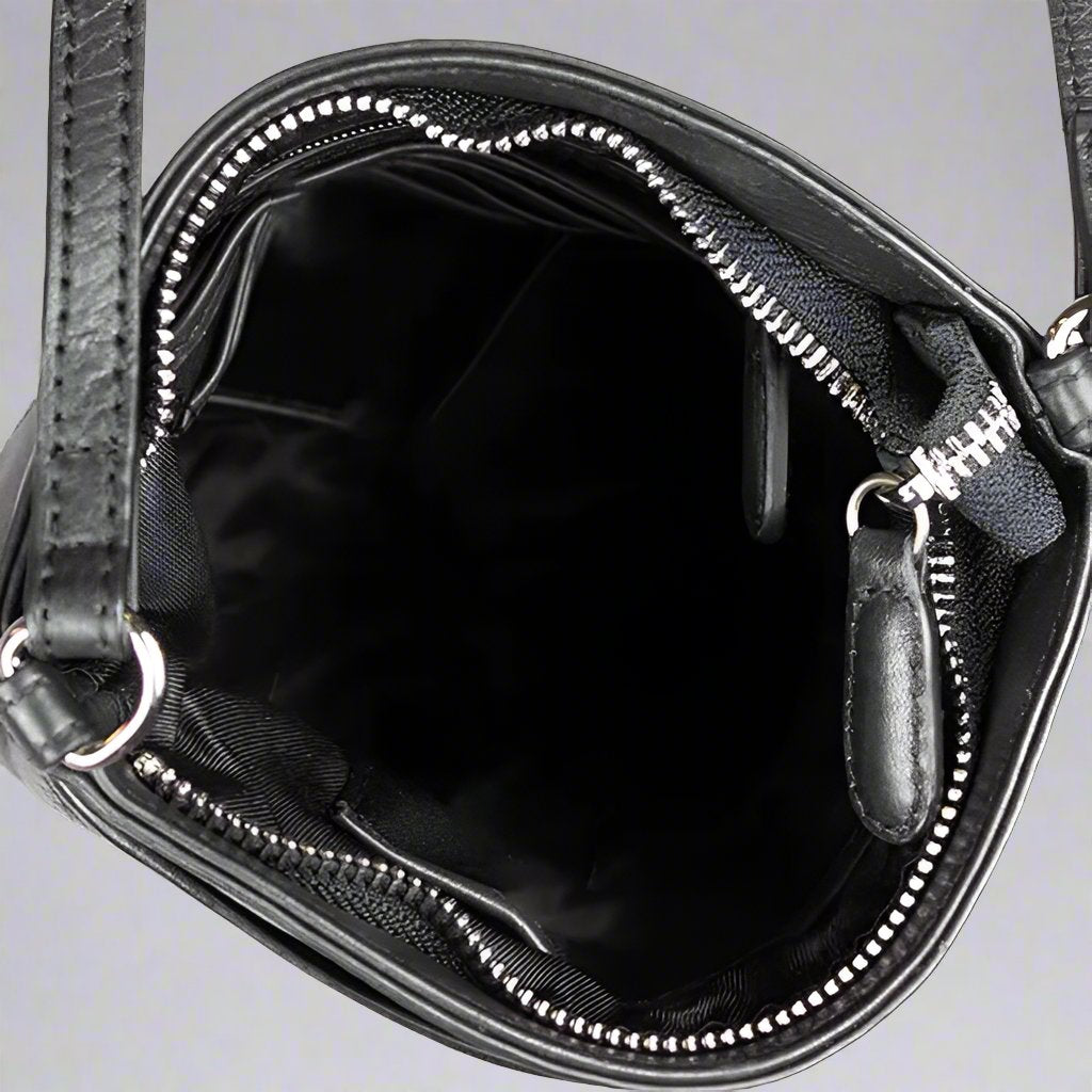 BOL Women's Leather Crossbody Bag with 3 Pockets - Stylish & Functional Purse for Everyday Use, Travel, and Work