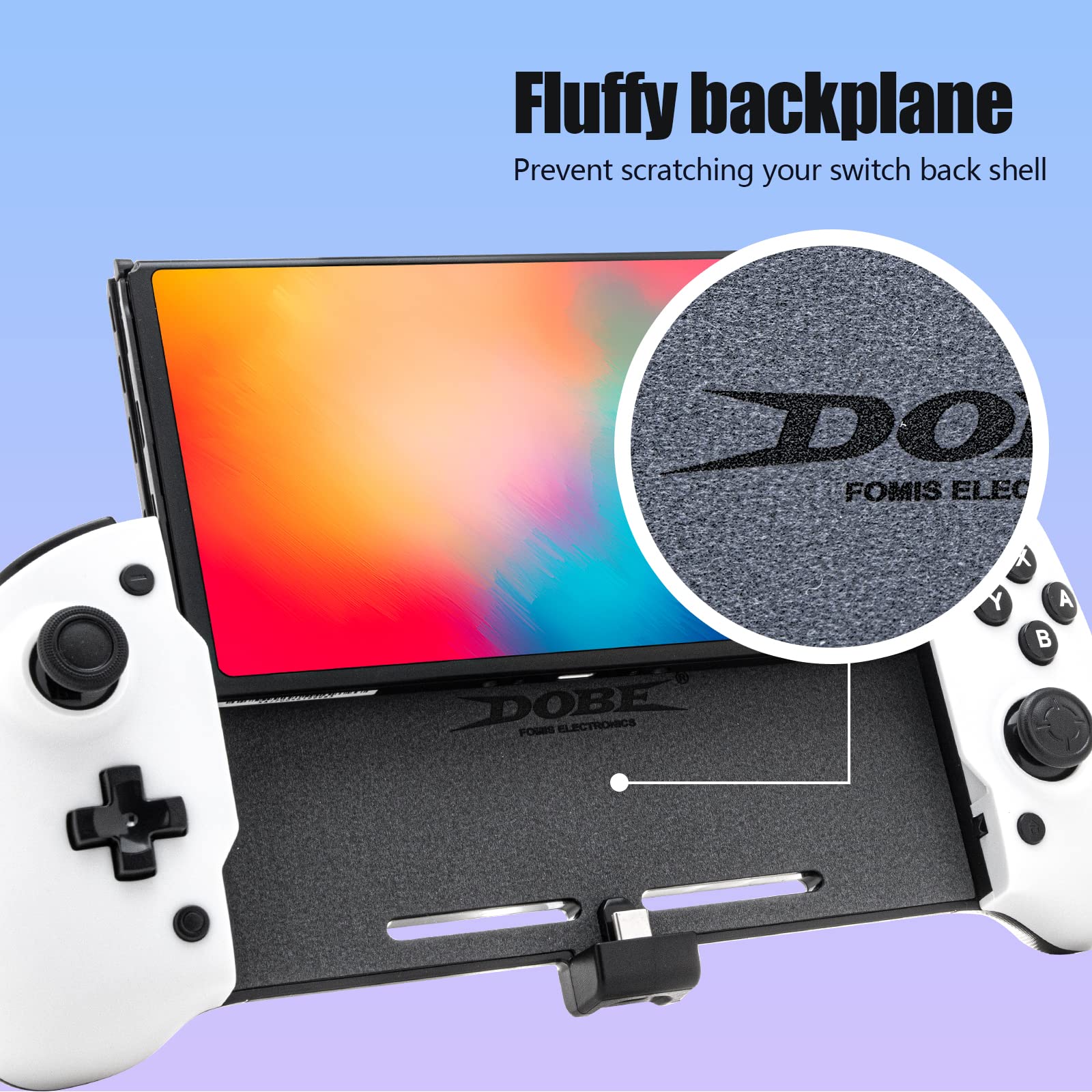 ECHZOVE Switch OLED Controller Grip - 6-Axis Gyro Gravity Sensor & Dual Motor Vibration Compatible with Nintendo Switch/OLED - Perfect for Gaming, Travel & Family Entertainment