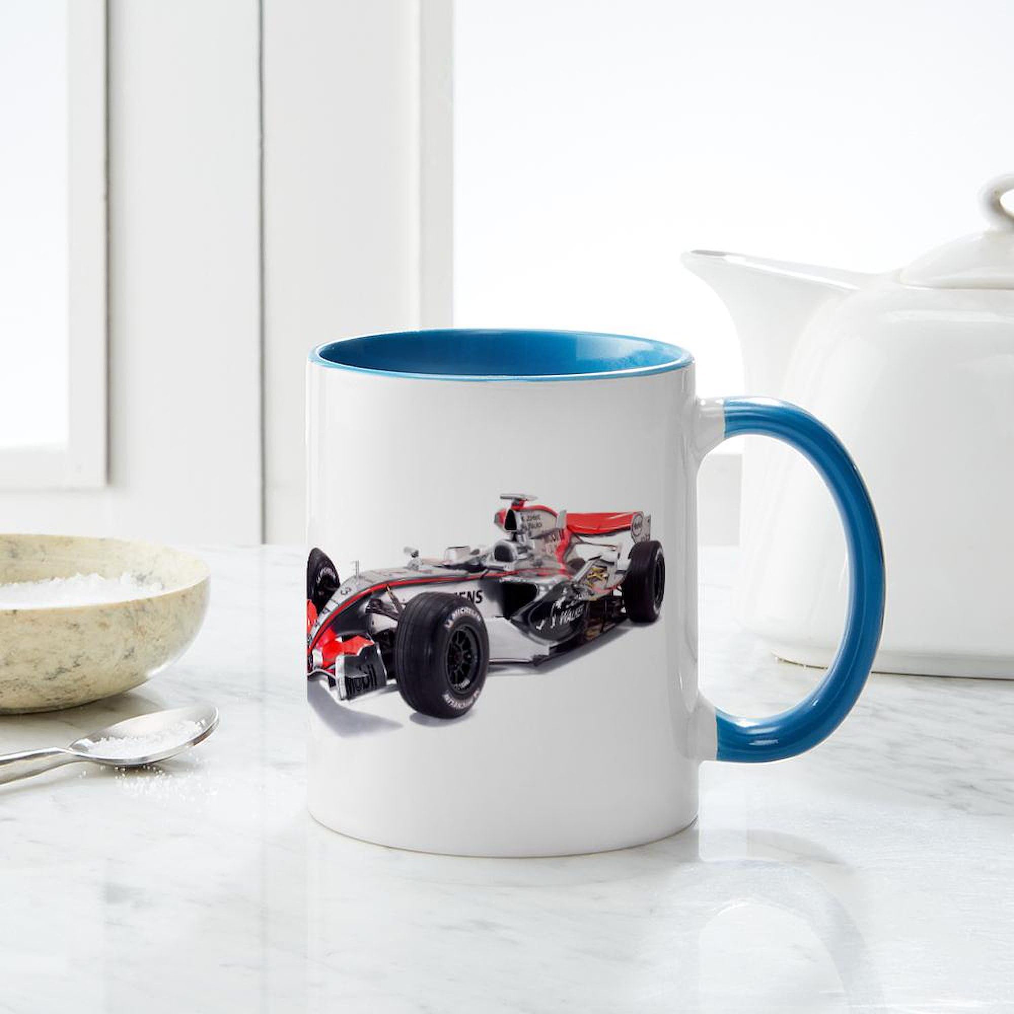 Formula 1 Racing Fan Gift - 11 oz (325 ml) Ceramic Coffee Mug with Handle | Perfect for Hot Coffee, Tea or Cocoa | Great for Office, Home or Race Day