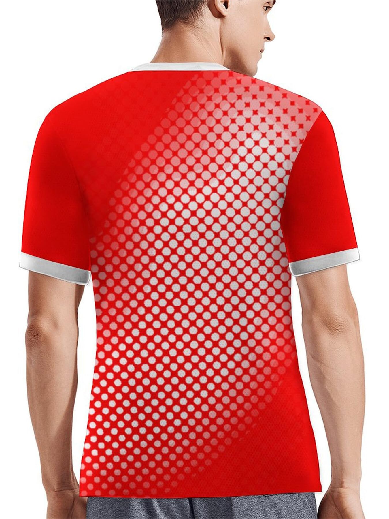 USA Soccer Jersey with Flag & Polka Dot Design - Men's Fashion Soccer Uniform Shirts for Fans (Sizes S-3XL) - Perfect for Game Day, Fan Events & Soccer Gifts