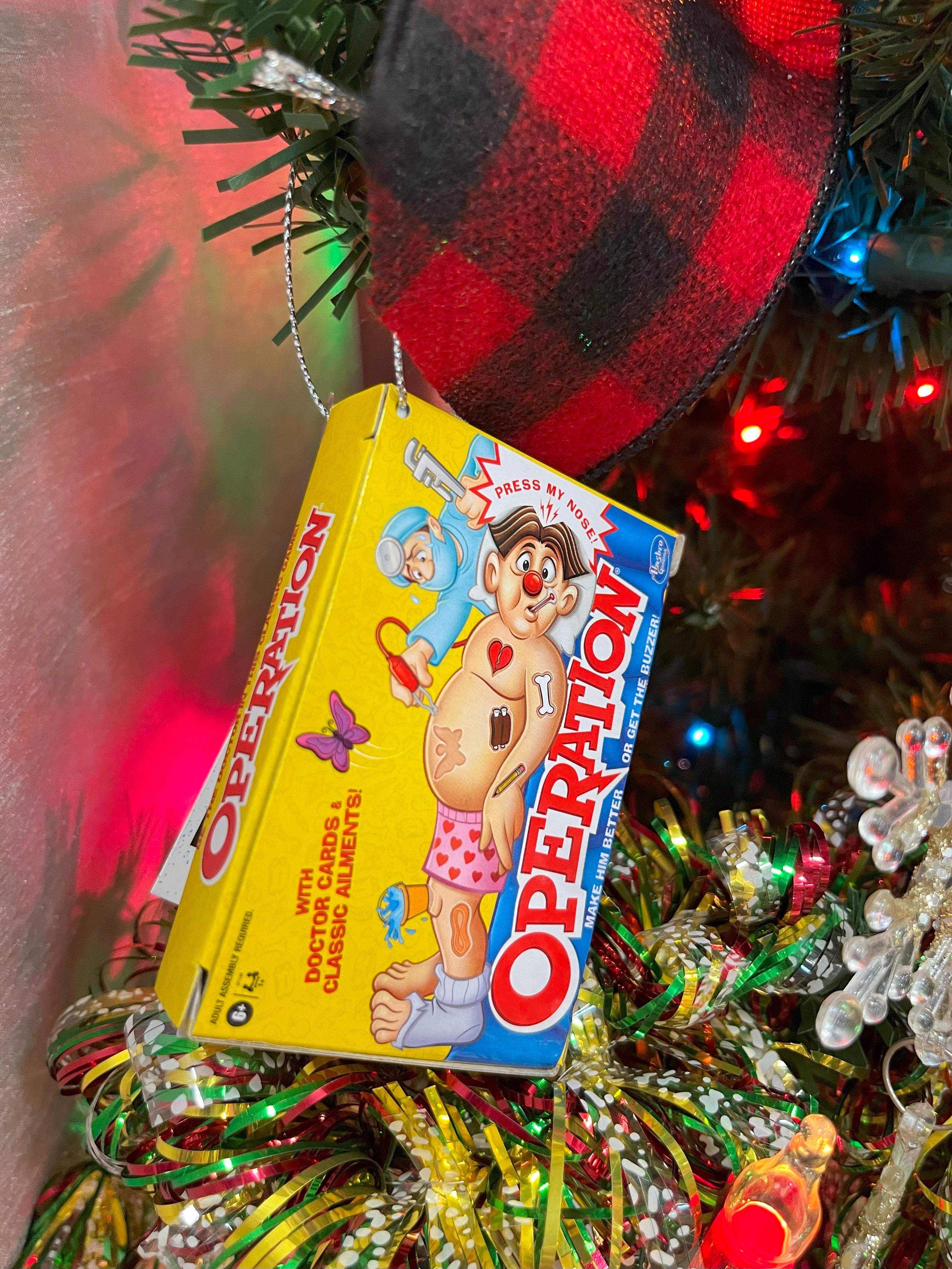 Hasbro Retro Board Game Ornament - 3.5 Inch Classic Collectible Holiday Decoration for Christmas Tree & Home Decor | Perfect Gift for Game Lovers & Nostalgic Fans