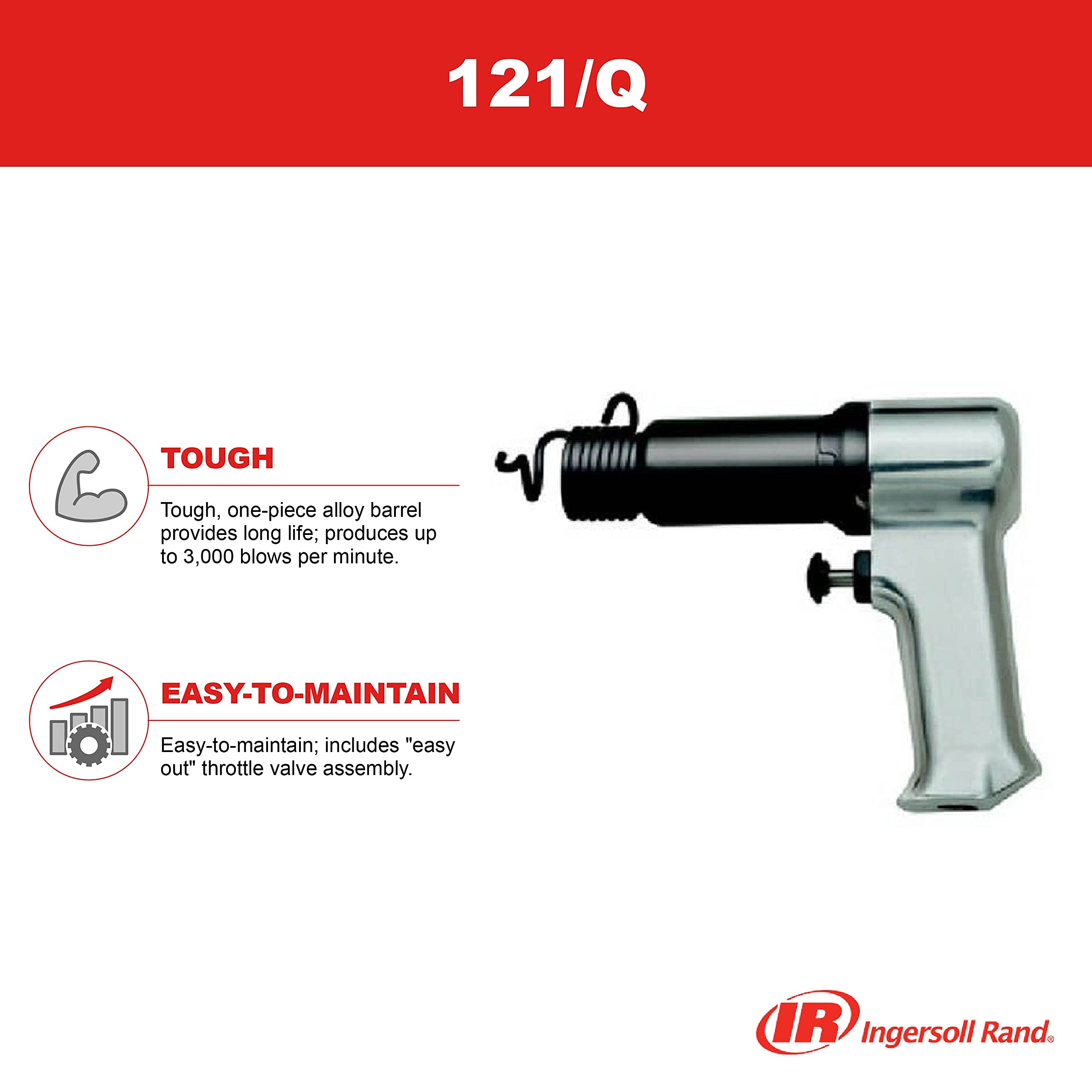 Ingersoll Rand 121/Q Super Duty Air Hammer - 3000 BPM, 2-9/32
