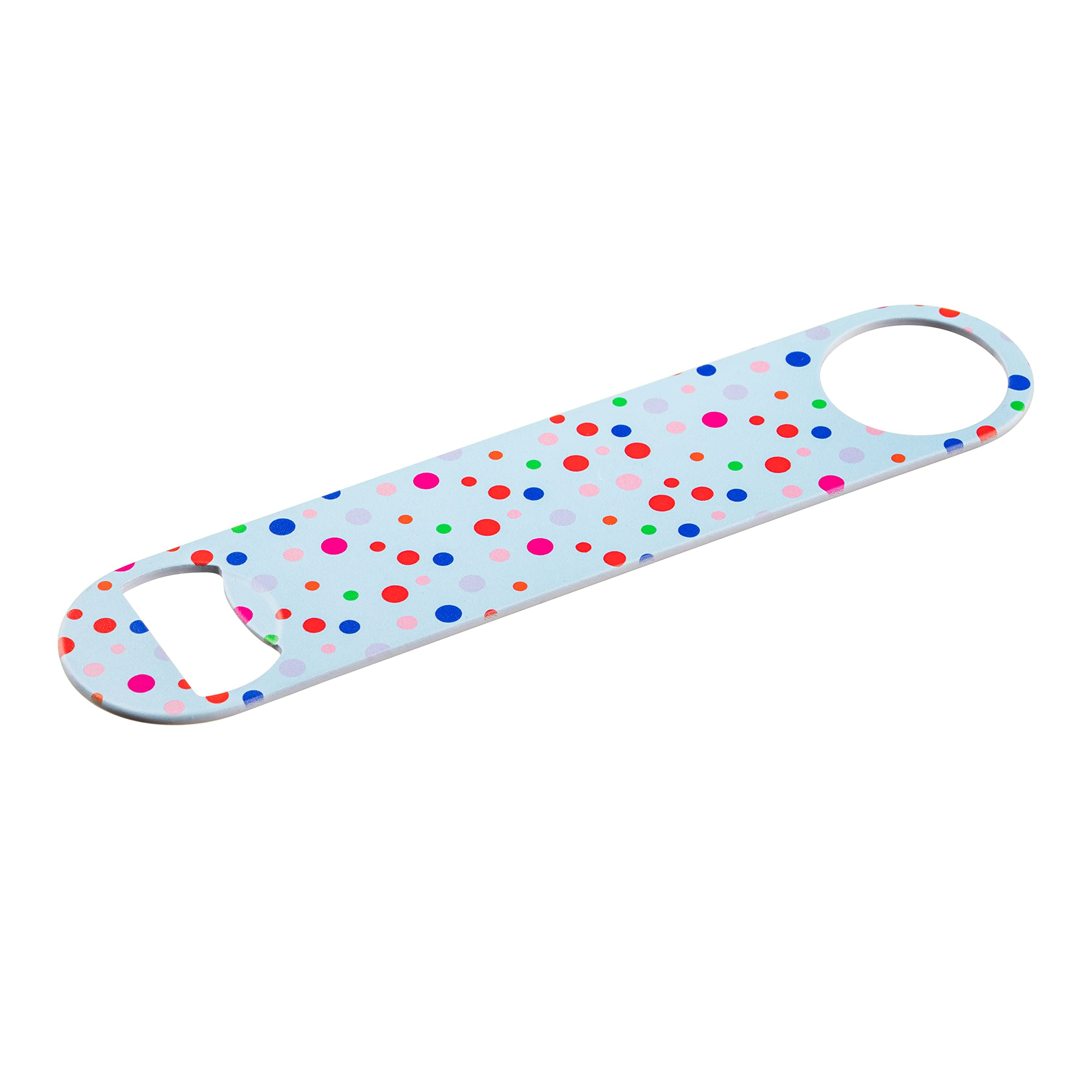 Polka Dot Powder Coated Steel Bottle Opener - Rustproof & Durable Bar Tool for Home, Party, and Outdoor Use