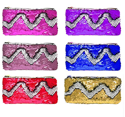 Ekan Sparkly Sequin Makeup Travel Bag for Women - Set of 6 Small Handbags (20g Each) | Perfect for Parties, Weddings, Bridesmaid Gifts & Cosmetic Storage