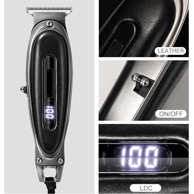 Professional Hair Clippers for Men - USB Rechargeable Hair Trimmer & Beard Shaver Kit - Cordless Electric Hair Cutting Machine for Home Barber Use & Travel Grooming