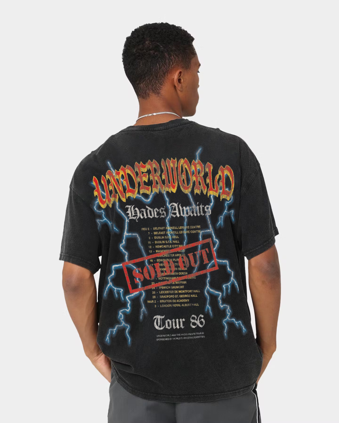 Premium Vintage Hades Tour Thrifted T-Shirt - Black Wash - Retro Graphic Tee for Concerts & Casual Wear
