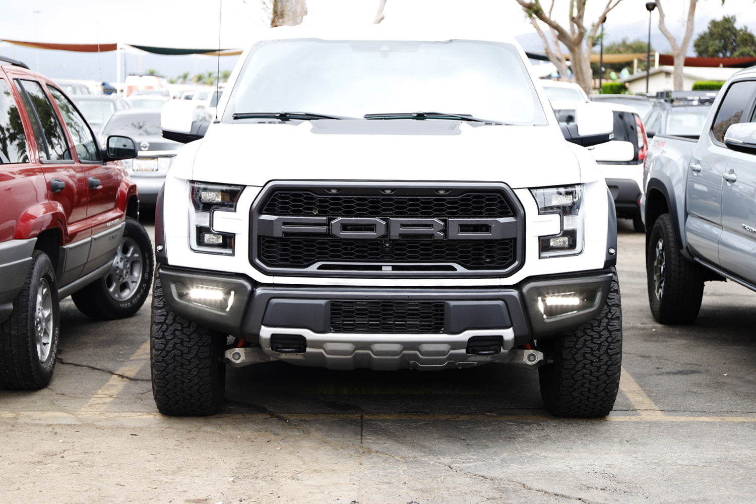 30W SR LED Fog Light Bar Kit with Mounting Brackets & Wiring Harness for 2017-2020 Ford Raptor - Off-Road Lighting Upgrade for Trucks, SUVs & Jeeps