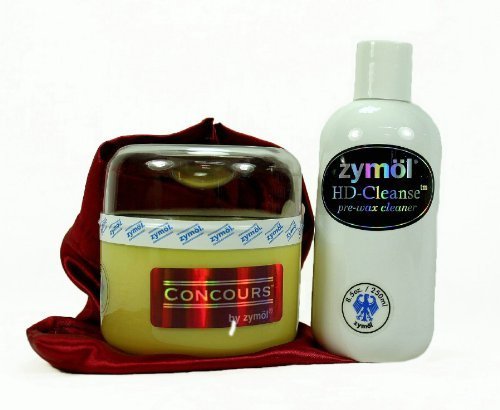 Zymol Concours Glaze & HD Cleanse Pre-Wax Cleaner Combo Kit - Premium Car Wax & Paint Cleaner Set for Show Car Detailing & Protection