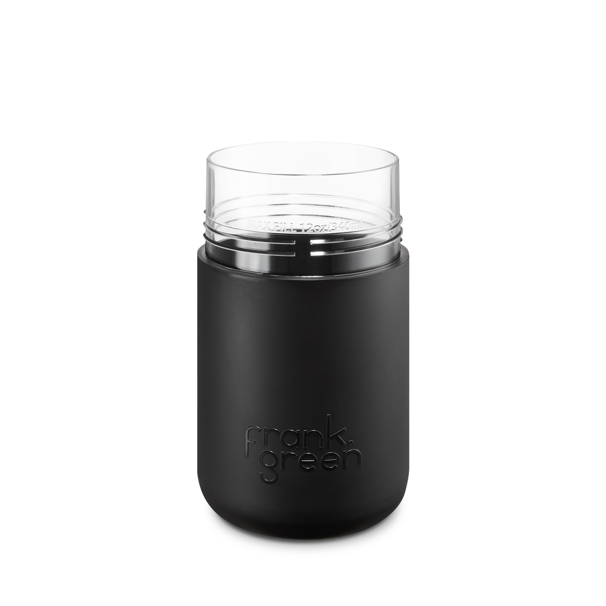 12oz (340ml) Original Reusable Cup Base - Durable & Eco-Friendly Coffee Mug for Home, Office, Travel & Outdoor Activities