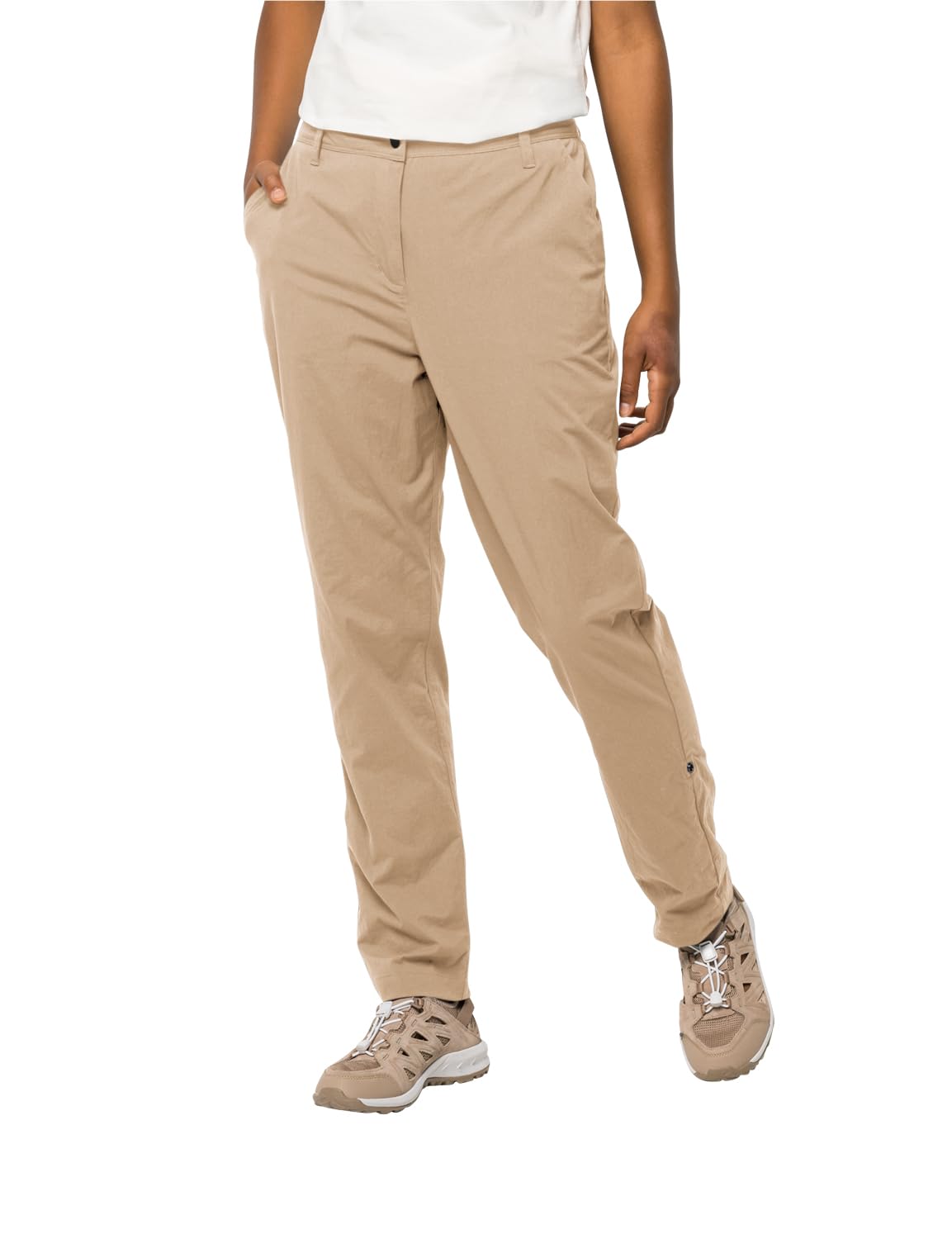 Jack Wolfskin Women's Outdoor Hiking Pants - Lightweight Quick-Dry Roll-Up Convertible Desert Pants for Travel, Camping & Adventure Activities
