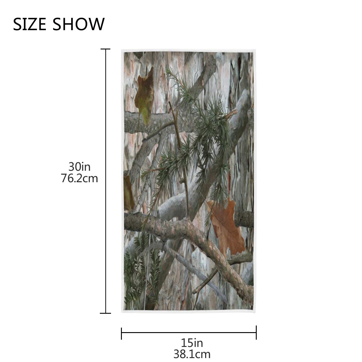 Blueangle Camouflage Hand Towel - Realistic Forest Camo Design, Super Soft & Highly Absorbent Bath & Gym Towel (30x15 Inches) - Perfect for Bathroom, Spa, Camping & Outdoor Adventures