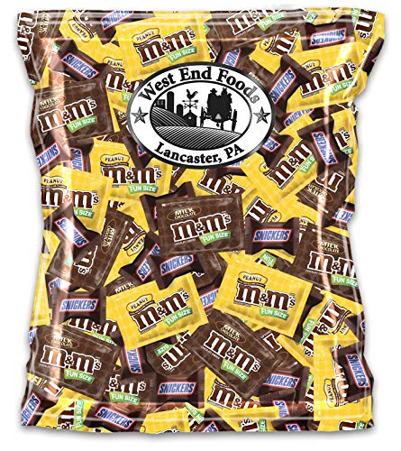 M&M Peanut, M&M's Milk & Snickers Chocolate Candy Variety Pack - 3 lb Bulk Assortment for Parties, Halloween, Christmas & Office Snacks