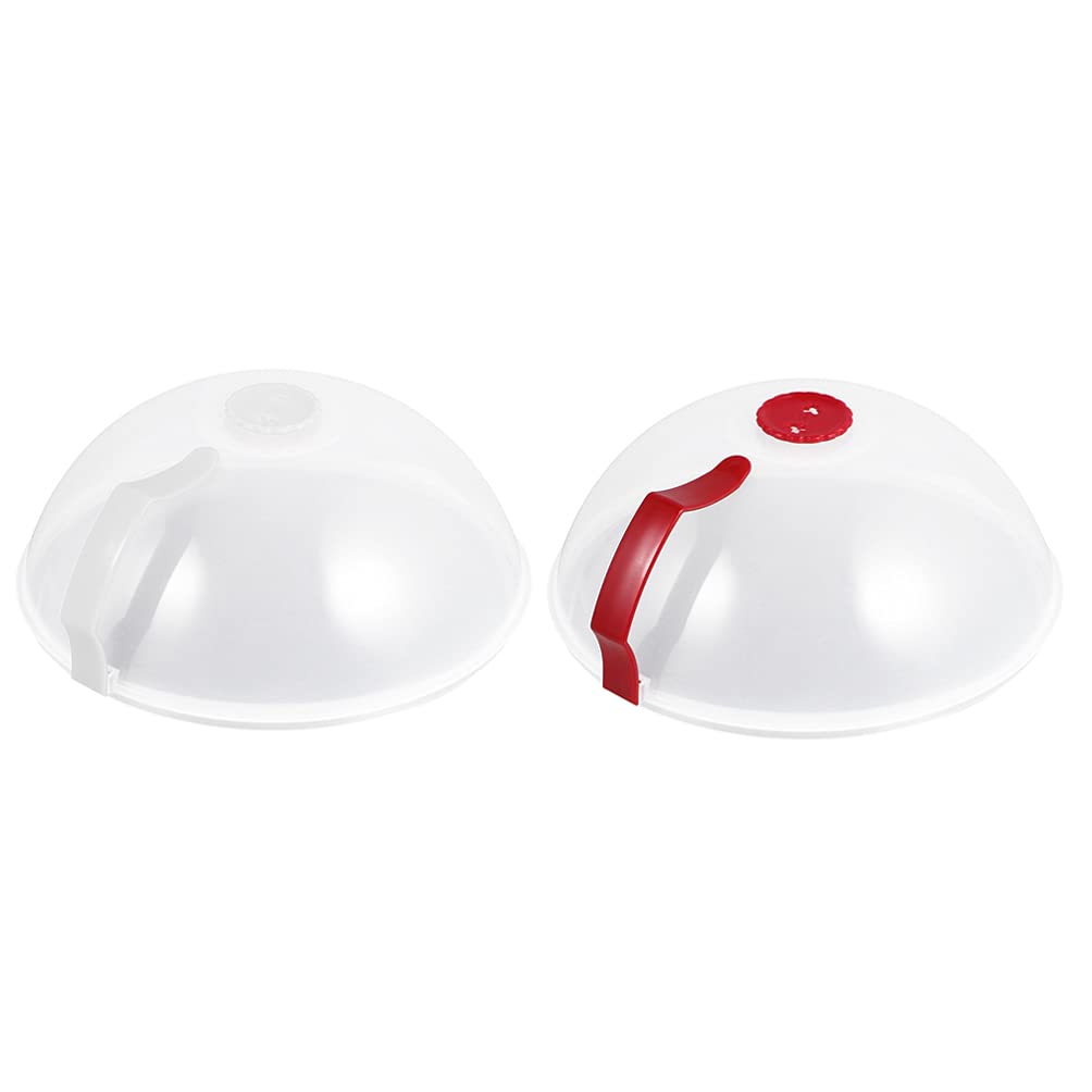 Homoyoyo 2-Pack BPA-Free Microwave Splatter Cover with Adjustable Steam Vents - Dishwasher Safe Plate Guard Lid for Cleaner Microwave Oven - Perfect for Reheating Food and Preventing Messes