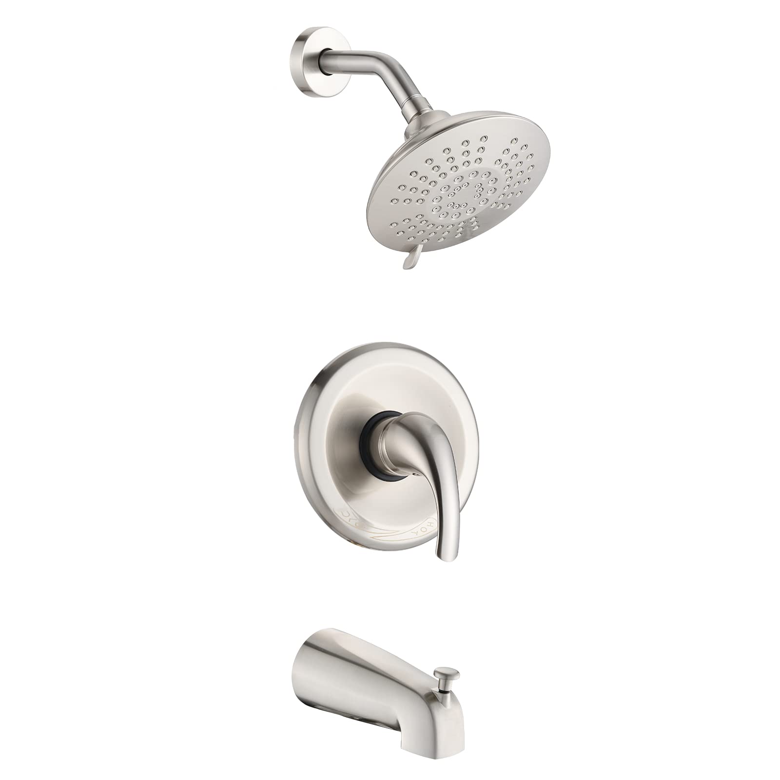 Brushed Nickel 3-Spray Shower Faucet Set with Pressure Balance Valve - Tub and Shower Trim Kit for Bathroom Remodeling & Luxury Spa Experience