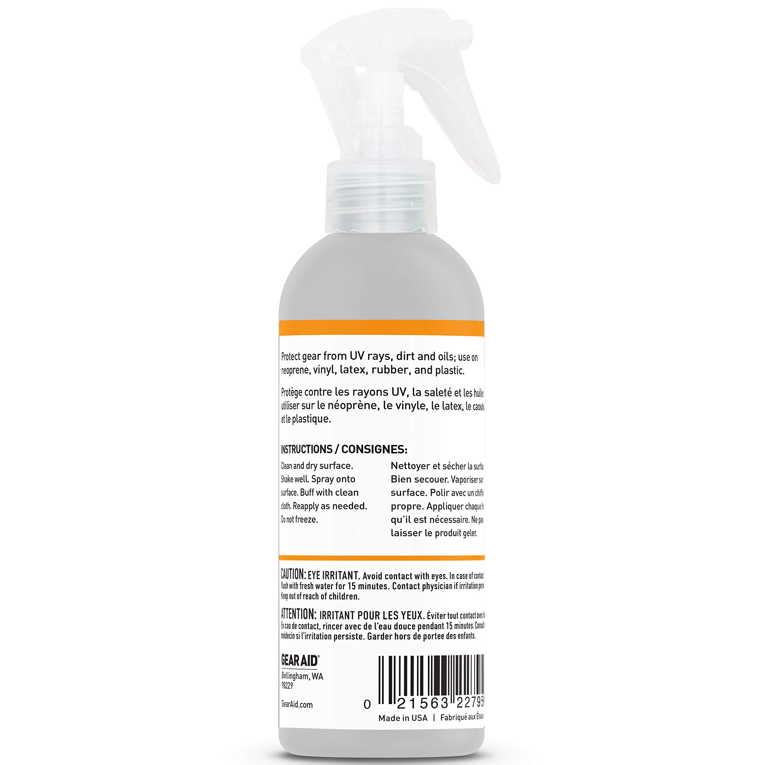 GEAR AID UV Protectant and Conditioner Spray for Plastic, Vinyl, Rubber & Nylon – 4 oz | Waterproof, Restores & Protects Outdoor Gear, Car Interiors, Boat Seats & More