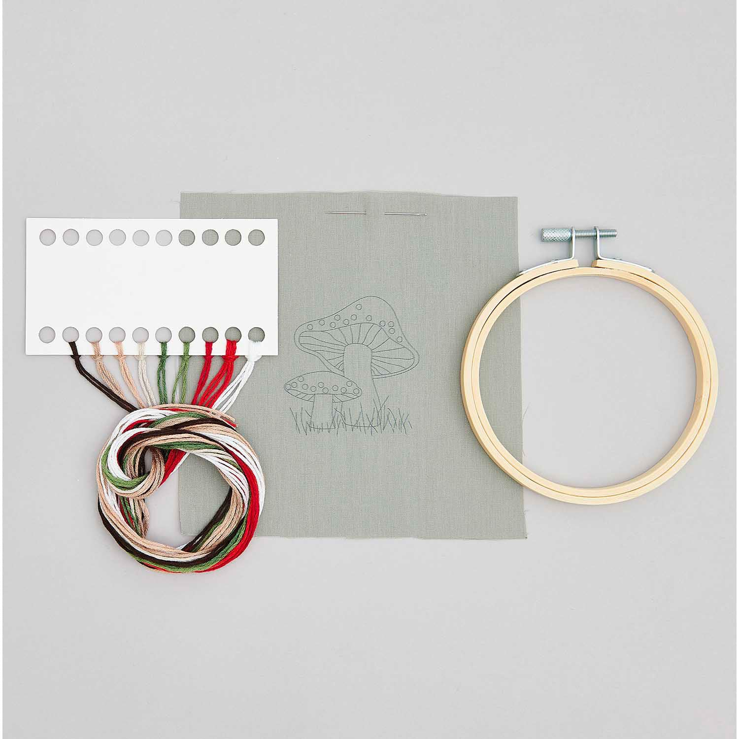 X Stitch Embroidery Kit - DIY Mushroom Cross Stitch Pattern for Beginners, Complete Needlepoint Set with Thread, Fabric & Instructions - Perfect for Home Decor, Wall Art & Craft Gifts