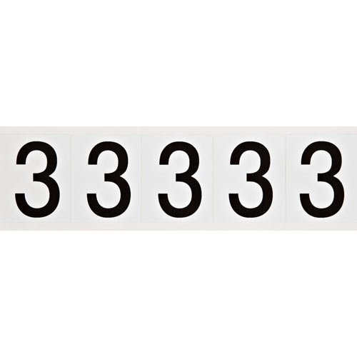 Brady 9714-3 97052 97 Series Indoor/Outdoor Number and Letter Cards - Pack of 30 for Home, Office & Warehouse Organization - Perfect for Address Signs, Storage Labels & Inventory Management