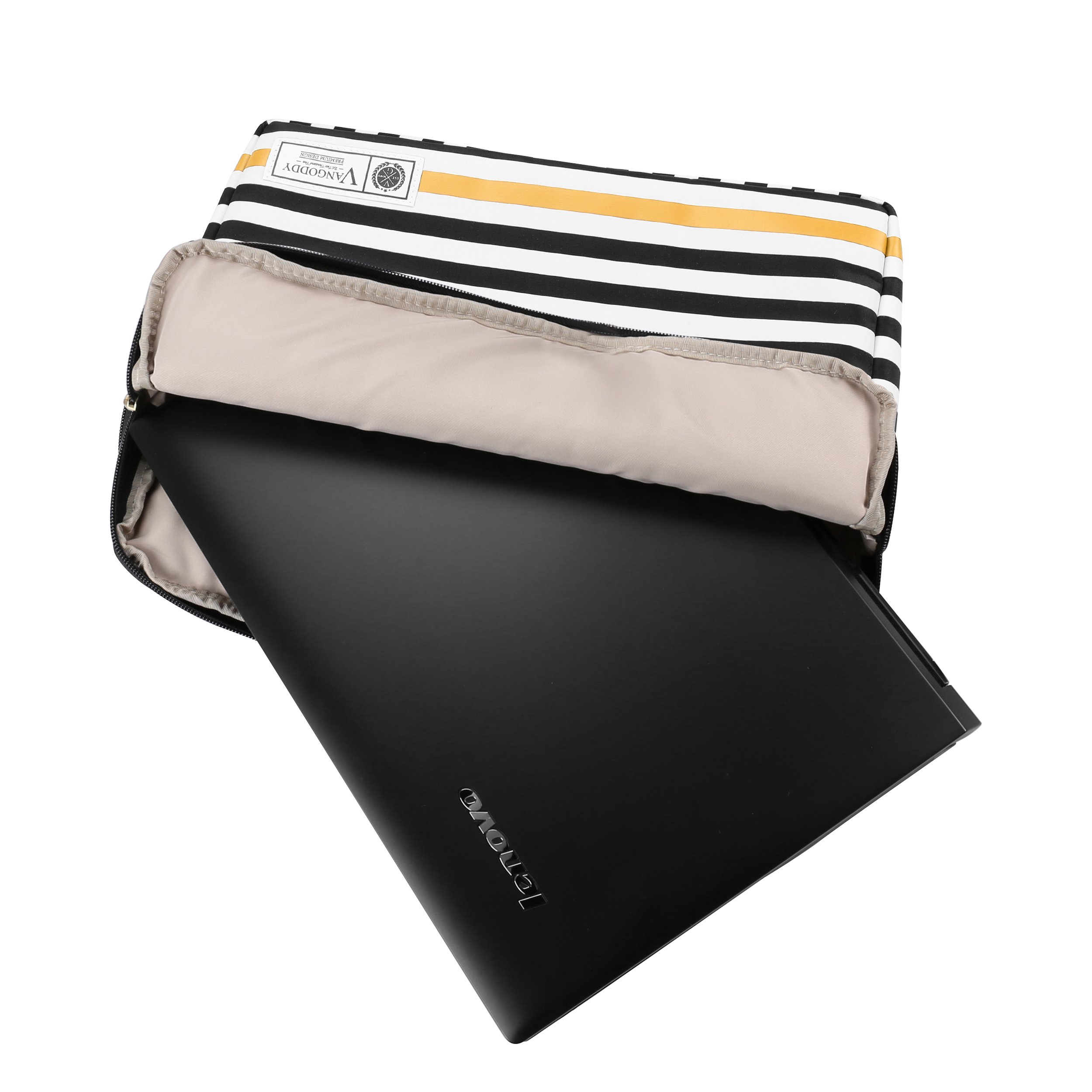 Vangoddy Luxe Collection 11.6 Inch Laptop Tablet Sleeve - Premium Protective Case for MacBook Air, iPad Pro | Slim & Lightweight Neoprene Cover with Black & White Accent Strip | Perfect for Work, Travel & School