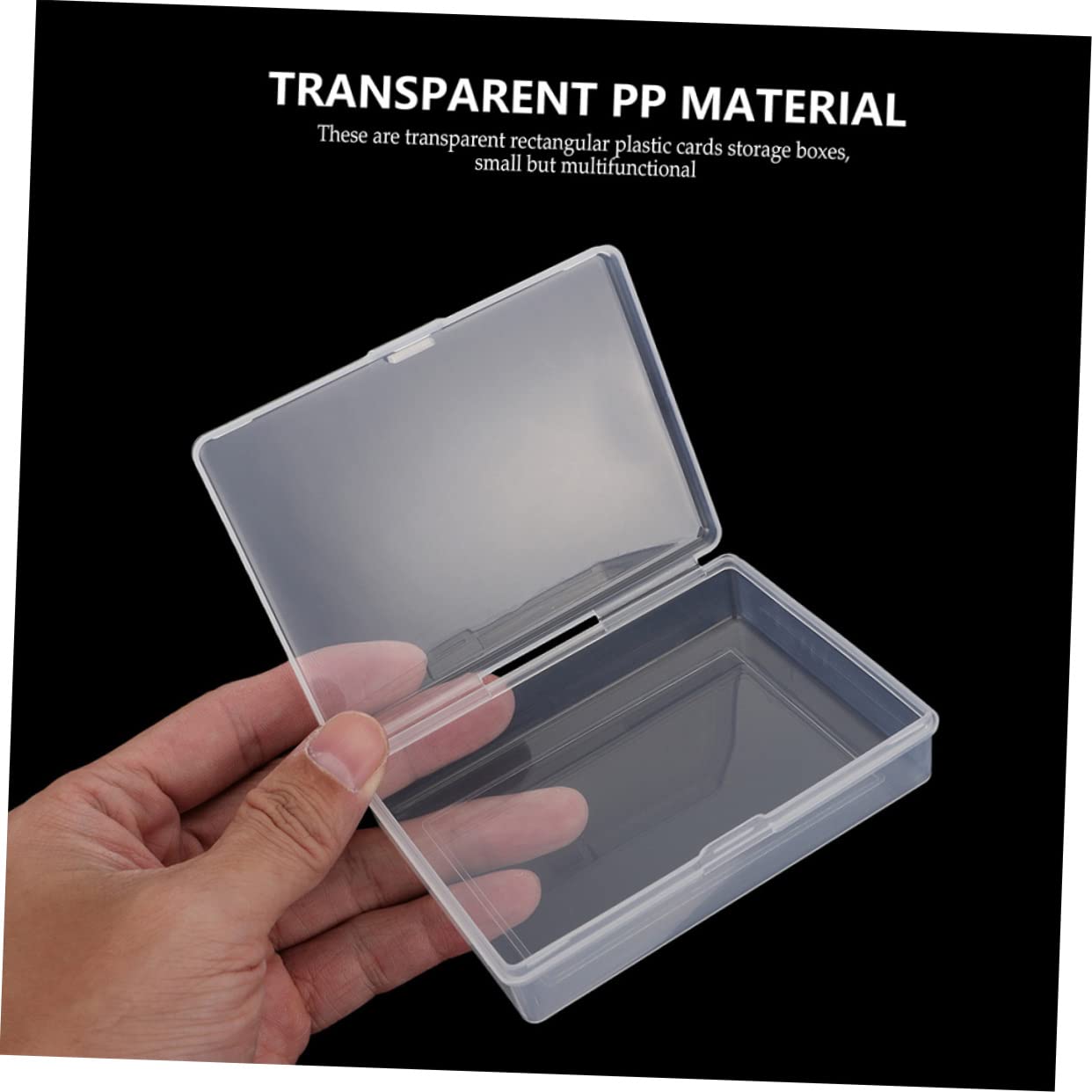 WHAMVOX 8Pcs Clear Playing Card Storage Boxes - Empty Poker Card Cases for Decks & Trading Cards - Card Organizers with Dividers - Perfect for Game Nights, Card Collecting, and MTG/Pokémon TCG Storage