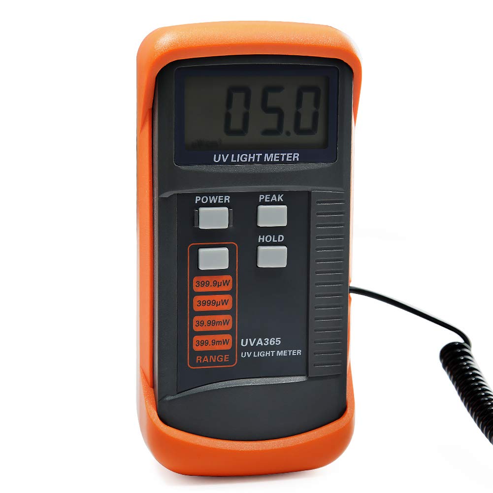 Professional UVA365 UV Light Meter - Accurate UVA Light Tester for Sun Protection, Tanning Beds & UV Lamp Testing | Home, Salon & Laboratory Use