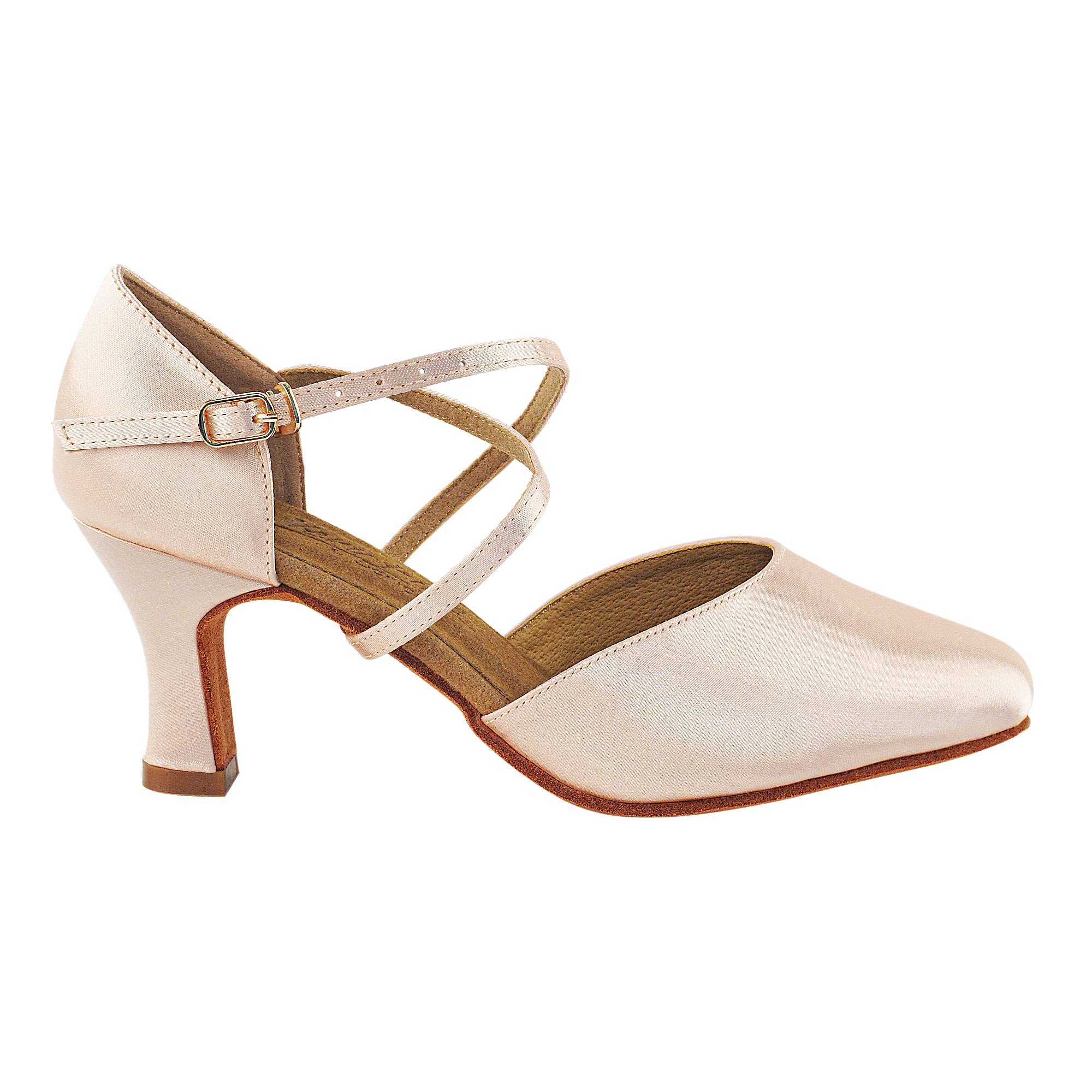 Elegant Women's Ballroom Latin Dance Shoes - Smooth Leather for Comfort & Style - Perfect for Salsa, Tango & Wedding Dances