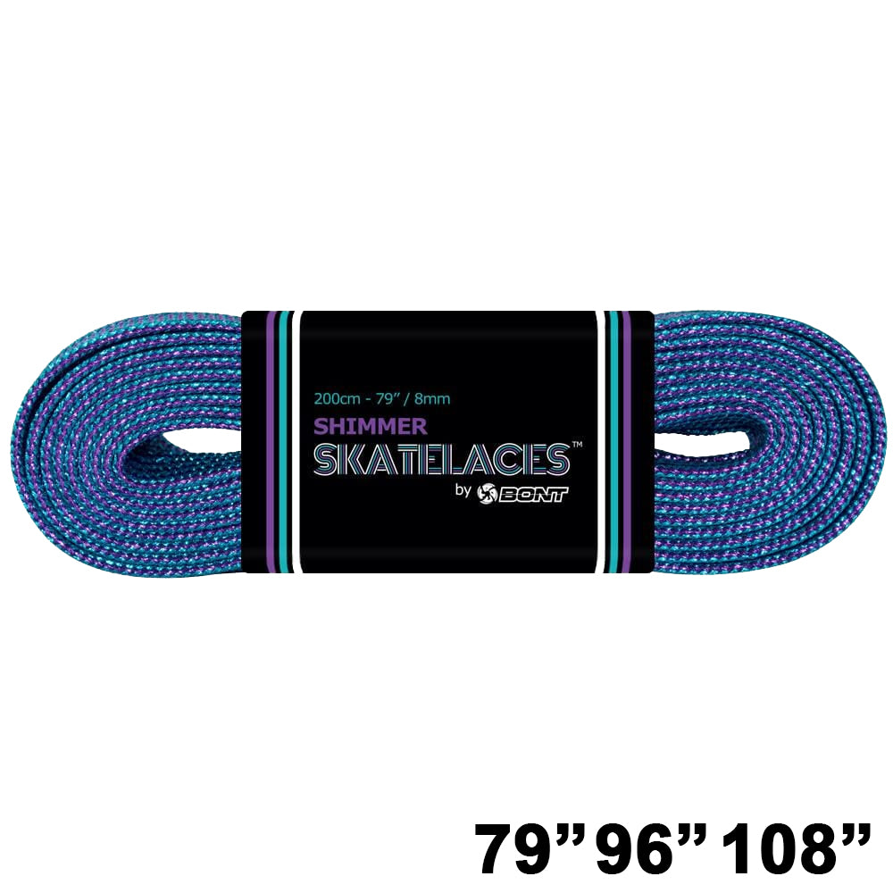 Bont Shimmer Waxed Lace Mermaid Dream 8mm Roller Skates - Perfect for Artistic Skating, Rink Performances & Outdoor Roller Skating Adventures